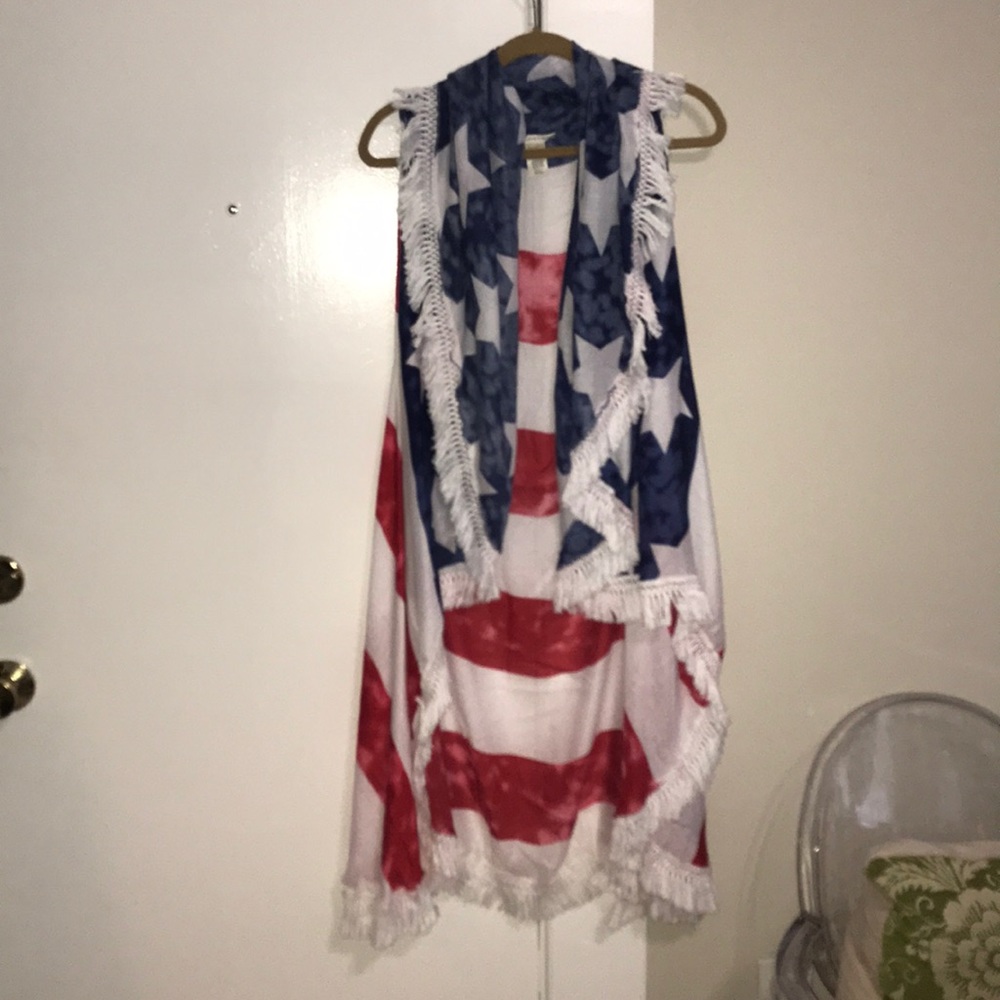American flag wrap vest